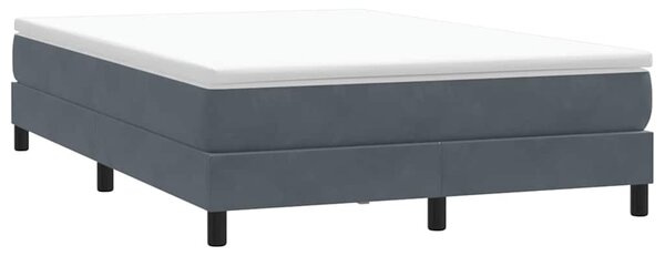 Box Spring krevet bez madraca tamno sivi 160x210 cm samt - Siva / 160 x 210 cm