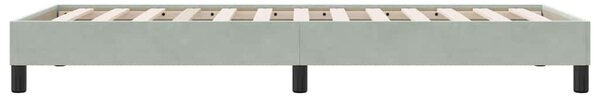 Box Spring krevet bez madraca svijetlo sivi 100x210 cm samt - Siva / 100 x 210 cm