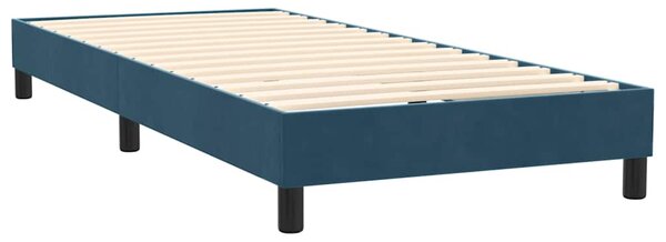 Box spring krevet s madracem tamnoplavi 80x220 cm baršunasti - Plava / 80 x 220 cm