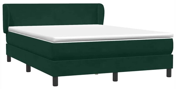 Box Spring krevet s madracem tamno zeleni 160x220 cm baršun - Zelena / 160 x 220 cm