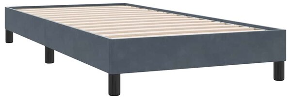 Box Spring krevet s madracem tamno sivi 80x210 cm baršun - Siva / 80 x 210 cm