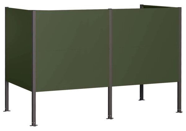 Ekran za kante za smeće 167 x 85 x 113 cm Čelik - Maslinastozelena 167 cm bez uzorka