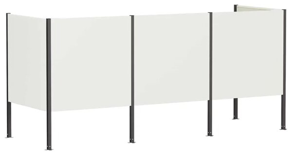 Ekran za kante za smeće 249 x 85 x 113 cm Čelik Bijela - Bijela 249 cm bez uzorka
