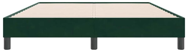 Okvir kreveta bez madraca Tamnozeleni 140x220 cm Baršun - Zelena / 140 x 220 cm