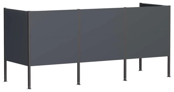 Ekran za kante za smeće 249 x 85 x 113 cm Čelik Antracit - Antracit 249 cm bez uzorka