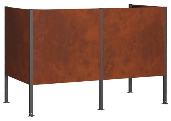 Ekran za kante za smeće 167 x 85 x 113 cm Otporni čelik Rđa - Otporni čelik 167 cm bez uzorka