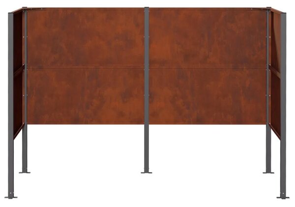 Ekran za kante za smeće 167 x 85 x 113 cm Otporni čelik Rđa - Otporni čelik 167 cm bez uzorka