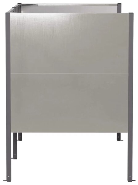Ekran za kante za smeće 167 x 85 x 113 cm Nehrđajući čelik - Nehrđajući čelik 167 cm bez uzorka