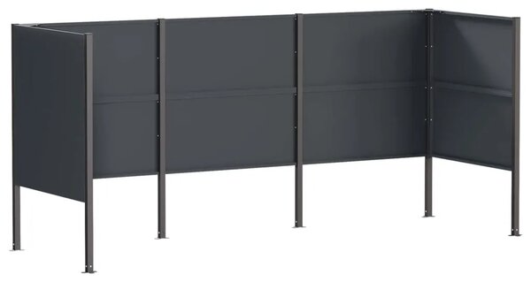 Ekran za kante za smeće 249 x 85 x 113 cm Čelik Antracit - Antracit 249 cm bez uzorka