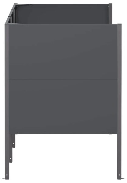 Ekran za kante za smeće 249 x 85 x 113 cm Čelik Antracit - Antracit 249 cm bez uzorka
