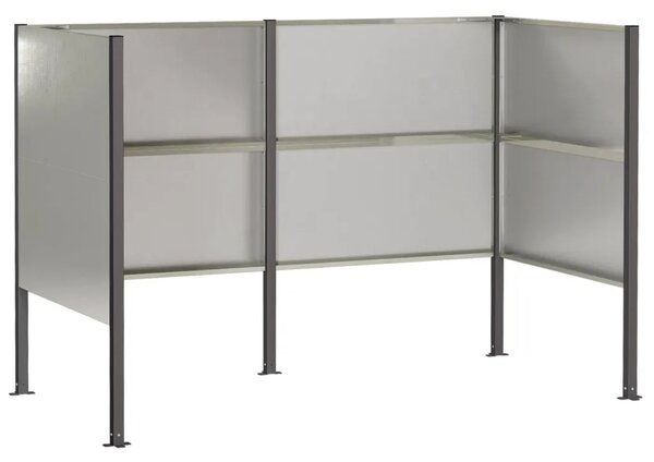 Ekran za kante za smeće 167 x 85 x 113 cm Nehrđajući čelik - Nehrđajući čelik 167 cm bez uzorka
