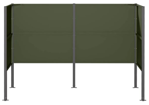 Ekran za kante za smeće 167 x 85 x 113 cm Čelik - Maslinastozelena 167 cm bez uzorka