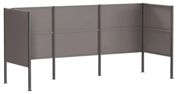 Ekran za kante za smeće 249 x 85 x 113 cm Otporni čelik Rđa - Otporni čelik 249 cm bez uzorka