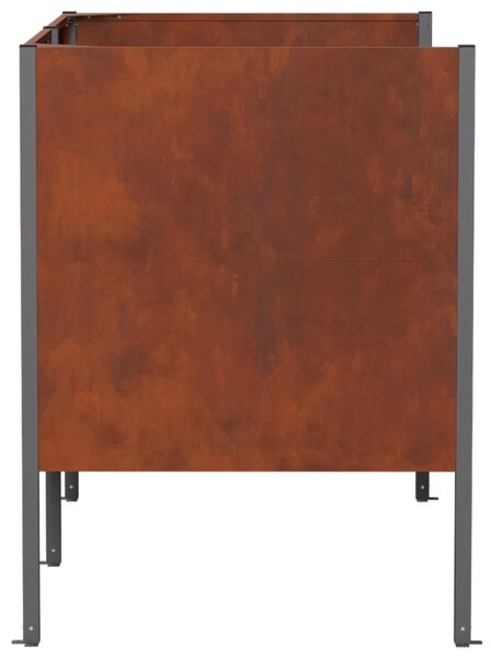 Ekran za kante za smeće 167 x 85 x 113 cm Otporni čelik Rđa - Otporni čelik 167 cm bez uzorka