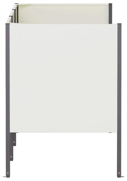 Ekran za kante za smeće 249 x 85 x 113 cm Čelik Bijela - Bijela 249 cm bez uzorka