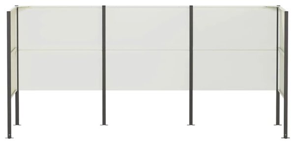 Ekran za kante za smeće 249 x 85 x 113 cm Čelik Bijela - Bijela 249 cm bez uzorka