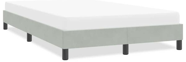 Okvir kreveta bez madraca svijetlo sivi 120x210 cm baršun - Siva / 120 x 210 cm