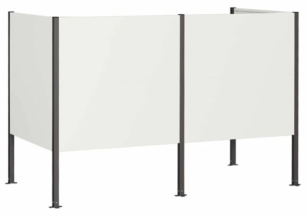 Ekran za kante za smeće 167 x 85 x 113 cm Čelik Bijela - Bijela 167 cm bez uzorka