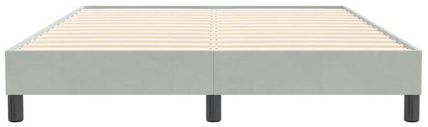 Okvir kreveta bez madraca svijetlo sivi 160x210 cm baršun - Siva / 160 x 210 cm