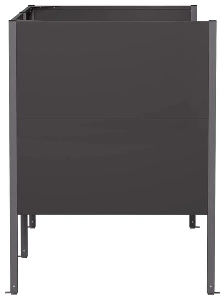 Ekran za kante za smeće 167 x 85 x 113 cm Čelik Crna - Crna 167 cm bez uzorka