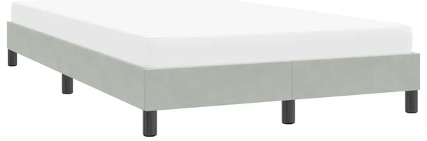 Okvir kreveta bez madraca svijetlo sivi 120x210 cm baršun - Siva / 120 x 210 cm