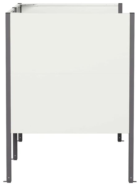 Ekran za kante za smeće 167 x 85 x 113 cm Čelik Bijela - Bijela 167 cm bez uzorka