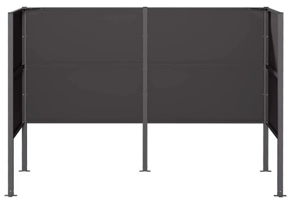 Ekran za kante za smeće 167 x 85 x 113 cm Čelik Crna - Crna 167 cm bez uzorka
