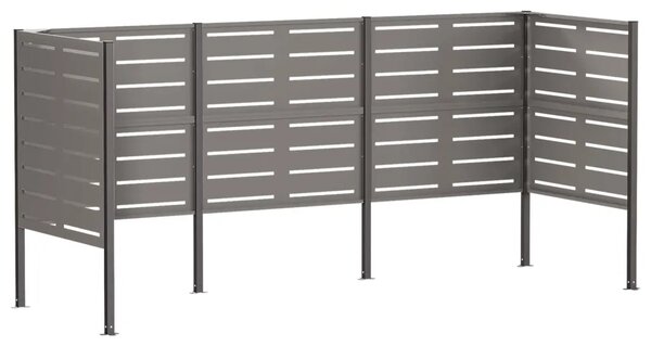 Ekran za kante za smeće 249 x 85 x 113 cm Otporni čelik Rđa - Otporni čelik 249 cm s uzorkom