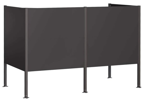Ekran za kante za smeće 167 x 85 x 113 cm Čelik Crna - Crna 167 cm bez uzorka