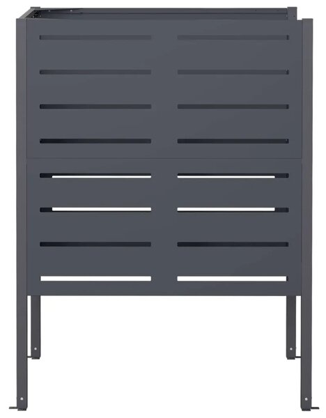Ekran za kante za smeće 85 x 85 x 113 cm Čelik Antracit - Antracit 85 cm s uzorkom