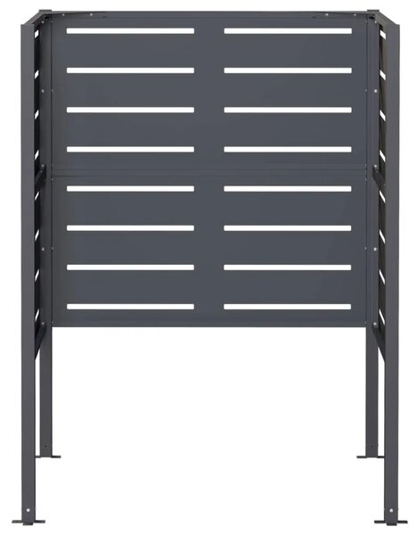 Ekran za kante za smeće 85 x 85 x 113 cm Čelik Antracit - Antracit 85 cm s uzorkom