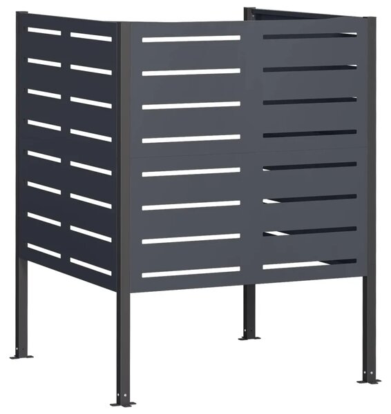 Ekran za kante za smeće 85 x 85 x 113 cm Čelik Antracit - Antracit 85 cm s uzorkom