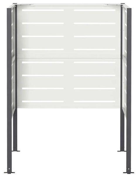 Ekran za kante za smeće 85 x 85 x 113 cm Čelik Bijela - Bijela 85 cm s uzorkom