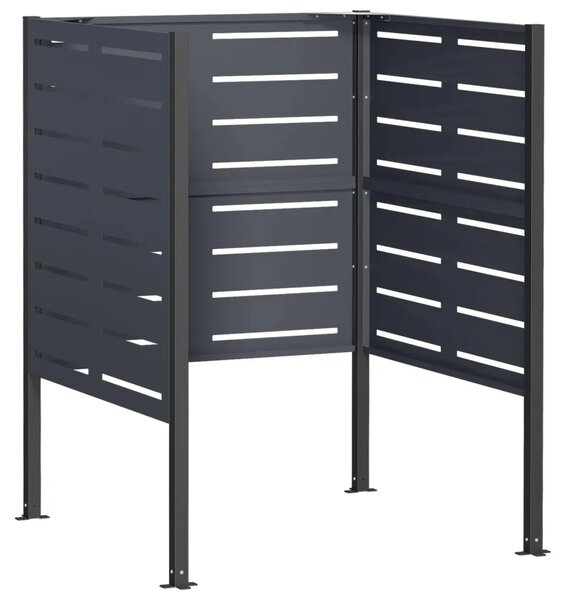 Ekran za kante za smeće 85 x 85 x 113 cm Čelik Antracit - Antracit 85 cm s uzorkom