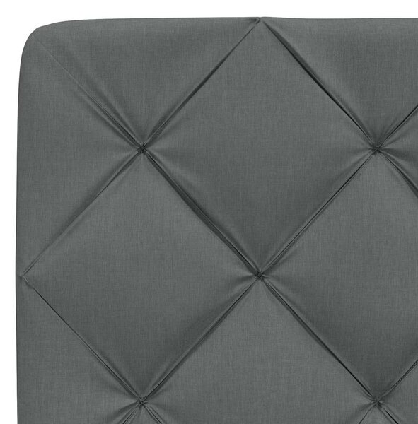 Krevet s madracem tamnosivi 90x200 cm od tkanine - Siva / 90 x 200 cm