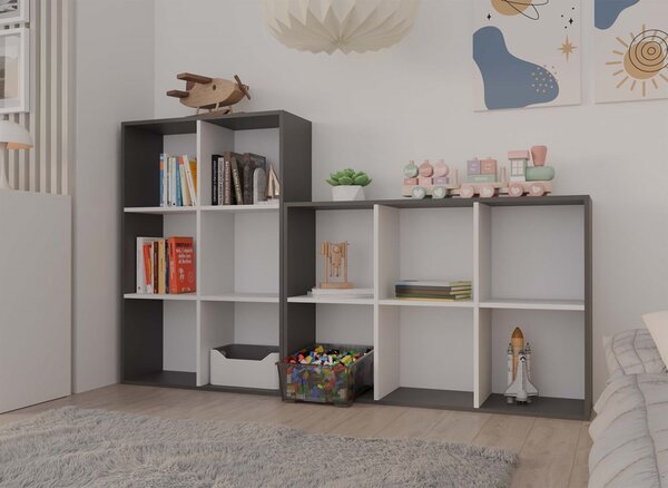 Zondo.hr Regal Metros 3 (antracit + bijela). Akcija -19%. 1132900