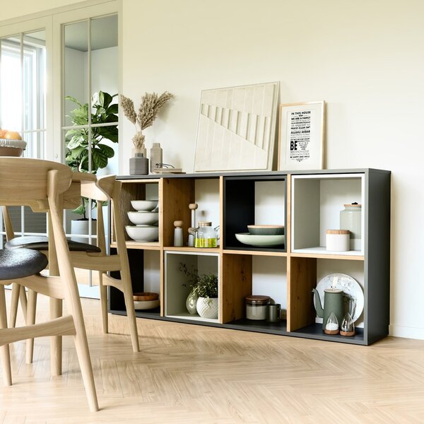 Zondo.hr Regal Metros 4 (antracit + hrast artisan). Akcija -20%. 1132909