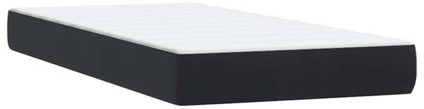 Box Spring krevet s madracem i LED crni 90x210 cm baršunasti - Crna / 90 x 210 cm
