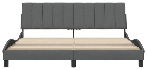 Okvir kreveta bez madraca Hanko tamnosivi 180x200 cm od tkanine - Siva / 180 x 200 cm
