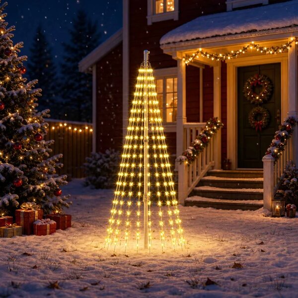 Božićno svjetlo za drvce sa šiljcima 270 LED lampica - 180 cm