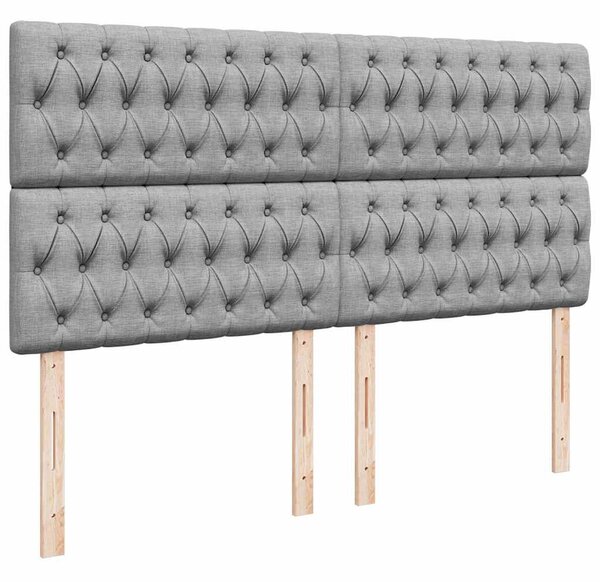 Okvir kreveta s madraca svijetlosivi 160x200cm od tkanine - Siva / 160 x 200 cm