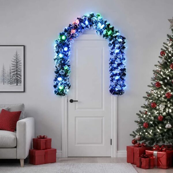 Božićni vijenci 200 cm 16 LED lampica Višebojno PET - Božićna garlanda