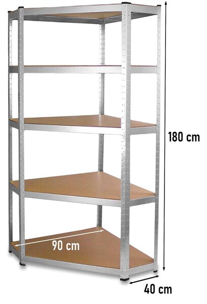 Kutni regal Rubia 1 (srebrna)
