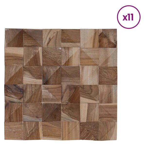 Zidna Ploča 11 kom. Prirodna 30 x 30 x 2 cm - Prirodna