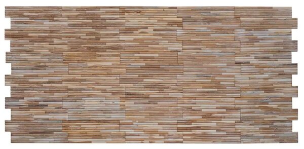 Zidna Ploča 10 kom. Prirodna 55 x 20 x 2 cm - Bijela