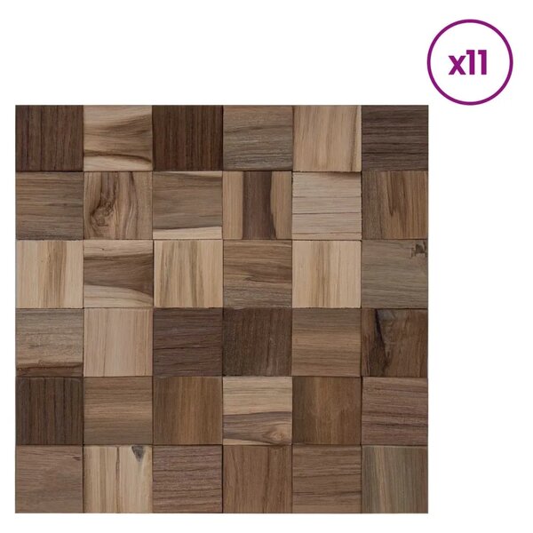 Zidna Ploča 11 kom. Prirodna 30 x 30 x 2 cm - Prirodna