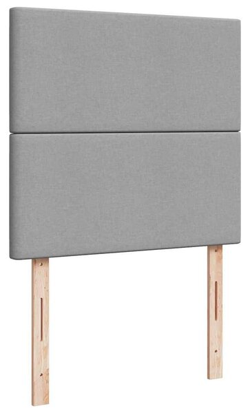 Otomanski okvir kreveta s madraca svijetlosivi 80x200cm tkanine - Siva / 80 x 200 cm
