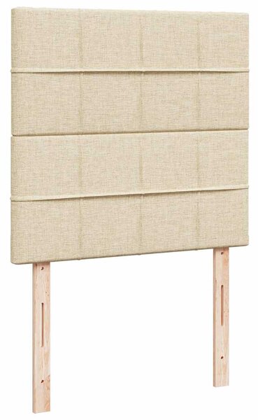 Otomanski okvir kreveta s madraca krem 90x190cm od tkanine - Krema / 90 x 190 cm