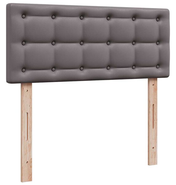 Otomanski okvir kreveta s madracem sivi 120x200cm umjetna koža - Siva / 120 x 200 cm