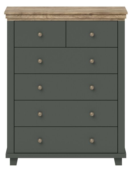 Komoda Elvina S Typ 45 (zelena + hrast lefkas)